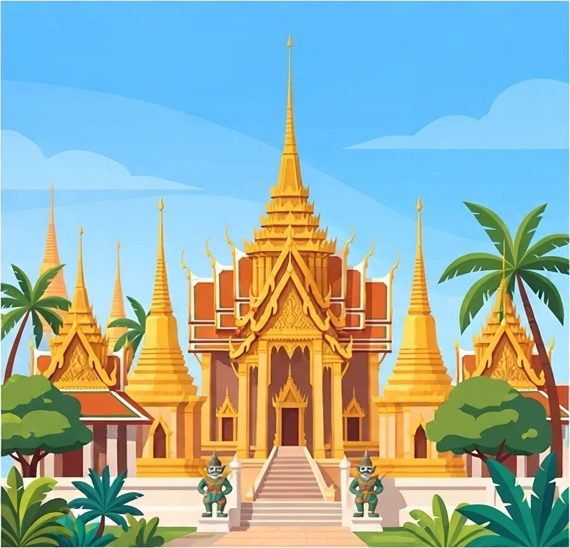 Bangkok, Thailand illustration