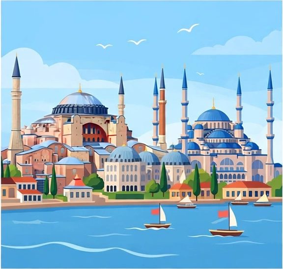 Istanbul, Türkiye illustration